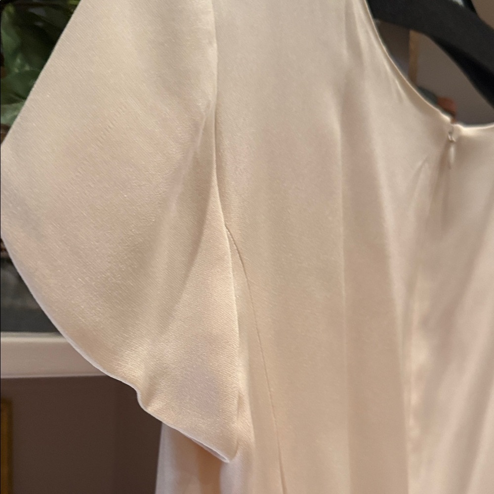 Theory Cream V-Neck Short Mini Dress - Picture 8 of 11